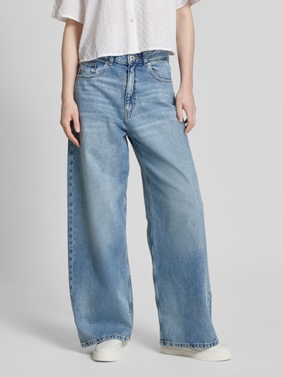 Jake*s Casual Wide fit jeans met contrastnaden Jeansblauw - 4