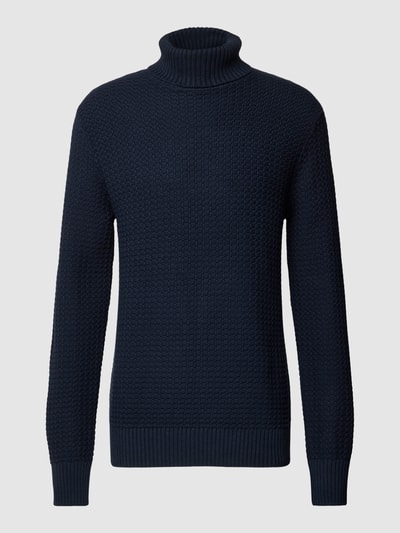 SELECTED HOMME Strickpullover mit Rollkragen Modell 'THIM' Dunkelblau Melange 2