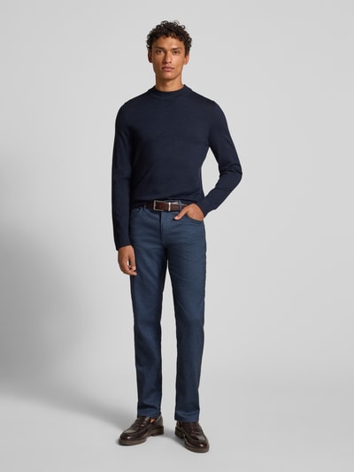 Brax Stoffen broek met viscose in 5-pocketmodel, model 'Cadiz' Blauw - 1