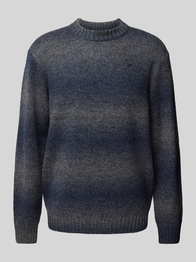 G-Star Raw Strickpullover aus Viskose mit Label-Stitching Modell 'Gradient' Mittelgrau 1