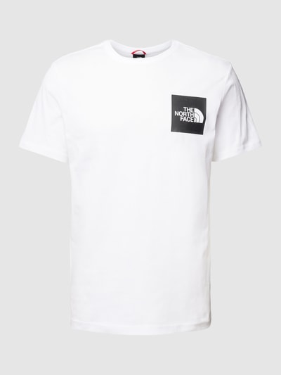The North Face T-shirt met labelprint, model 'FINE' Wit - 2