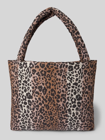 STUDIO NOOS Handtas met labelstitching, model 'Hazel' Hazelnoot - 4