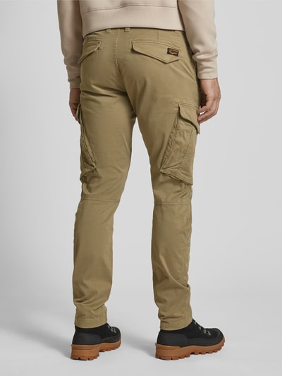 PME Legend Tapered Fit Cargohose mit Label-Print Modell 'NORDROP' Oliv 5