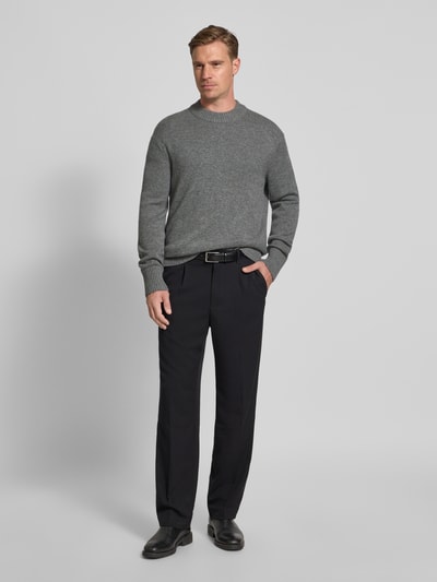 SELECTED HOMME Relaxed Fit Strickpullover aus Woll-Kaschmir-Mix Modell 'Calle' Mittelgrau 1