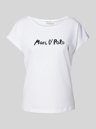 Marc O'Polo T-Shirt mit Label-Print Weiss 2