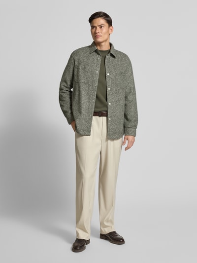 MAERZ Muenchen Overhemdjack met drukknoopsluiting Middengrijs - 1