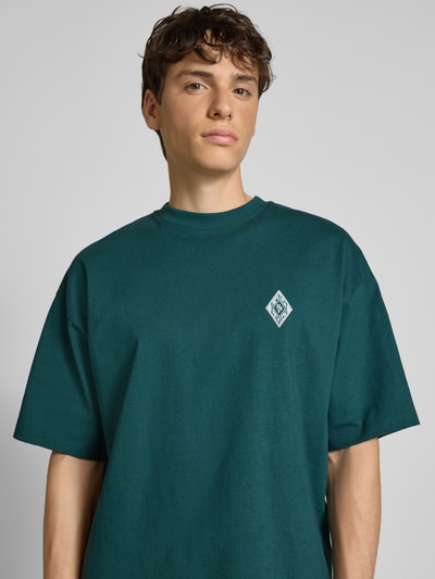 REVIEW T-shirt met ronde hals Donkergroen - 3