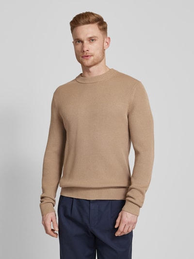 SELECTED HOMME Gebreide pullover met ribboorden, model 'DANE' Beige - 4