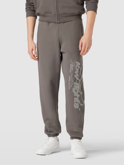 Low Lights Studios Sweatpants mit Strasssteinbesatz Modell 'Ring' Dunkelgrau 4