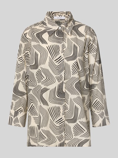 OPUS Regular Fit Bluse aus Viskose mit verdeckter Knopfleiste Sand 2