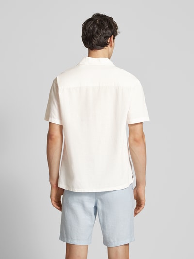 Jack & Jones Regular Fit Freizeithemd aus Baumwoll-Leinen-Mix Modell 'BREEZE' Weiss 5