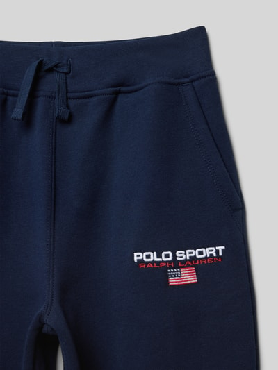 Polo Sport Spodnie dresowe z wyhaftowanym logo Granatowy 2