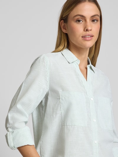 Christian Berg Woman Relaxed Fit Hemdbluse mit Brusttaschen Lind 3