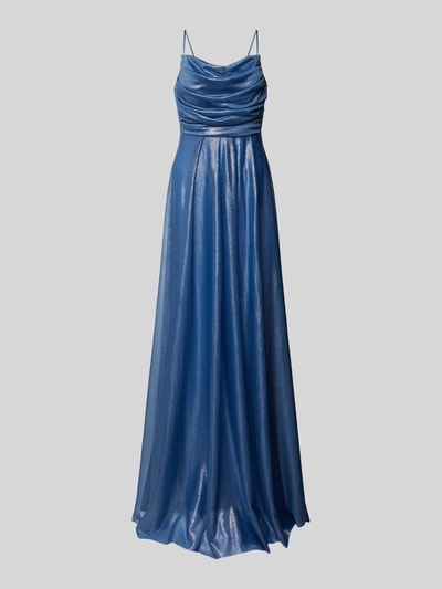 TROYDEN COLLECTION Abendkleid mit Wasserfall-Ausschnitt Royal 2