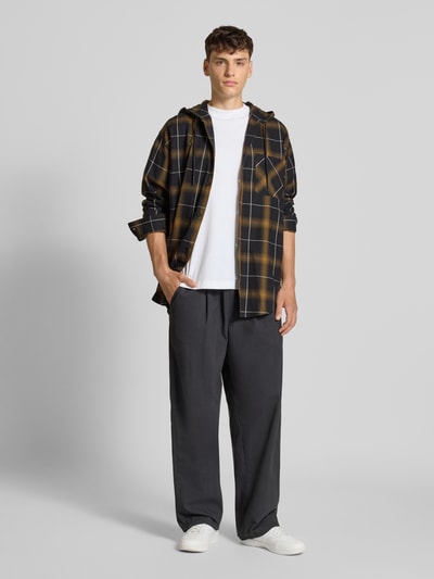 Hugo Blue Oversized Hemdjacke aus reiner Baumwolle Modell 'EBHOOD' Oliv 1