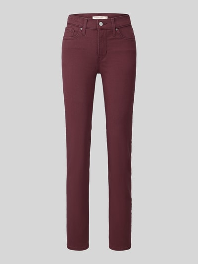 Levi's® 300 Straight Fit Jeans aus Baumwoll-Mix mit Viskose-Anteil Modell '314 SHAPING STRAIGHT' Bordeaux 2