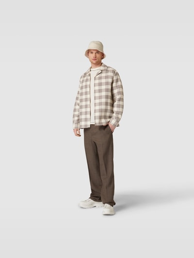 Filippa K Regular Fit Freizeithemd Dunkelbraun Melange 1