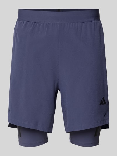 Adidas Training Sweatshorts mit Label-Print Anthrazit 2