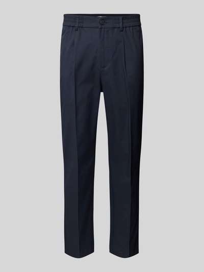 Casual Friday Stoffen broek met elastische band, model 'Marc' Marineblauw - 2