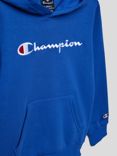 CHAMPION Hoodie met labelstitching Koningsblauw - 2