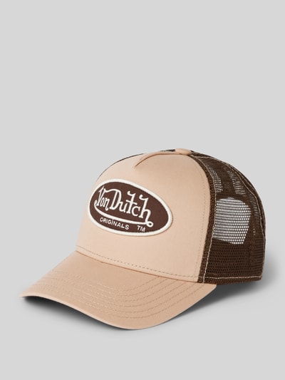 Von Dutch Trucker Cap mit Label-Patch Modell 'BOSTON' Beige 1