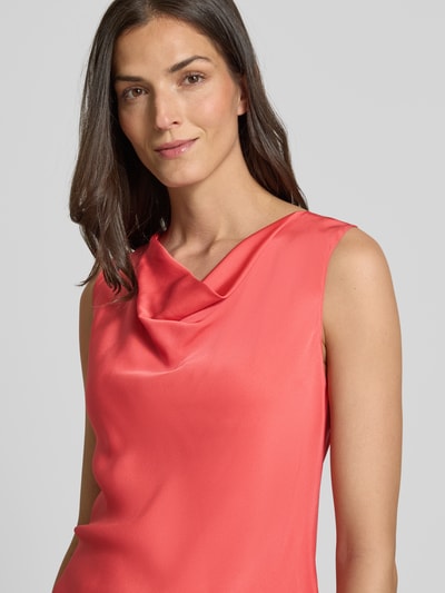 BOSS Regular Fit Seidenblusentop mit Wasserfall-Ausschnitt Pink 3