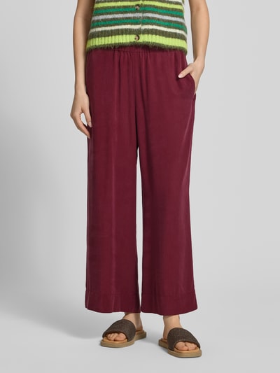 Marc O'Polo DENIM Weite Hose aus Lyocell Bordeaux 4