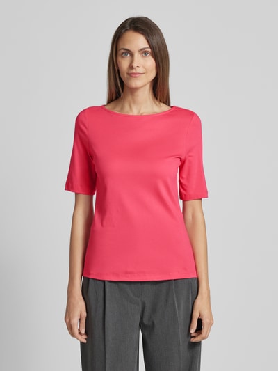 Christian Berg Woman T-Shirt in unifarbenem Design Fuchsia 4