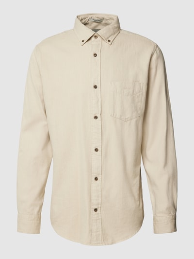 GANT Regular Fit Freizeithemd mit Label-Stitching Modell 'HERRINGBONE' Stein 2