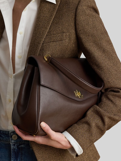 Lauren Ralph Lauren Torba skórzana z naturalnej skóry bydlęcej model 'FARRAH' Ciemnobrązowy 1