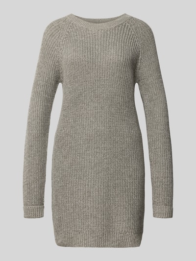 Noisy May Gebreide jurk met ronde hals, model 'SIESTA' Middengrijs gemêleerd - 2
