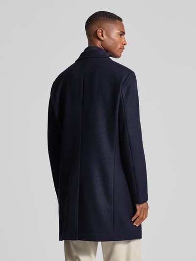 MCNEAL Lange jas van wolmix met reverskraag Donkerblauw - 5