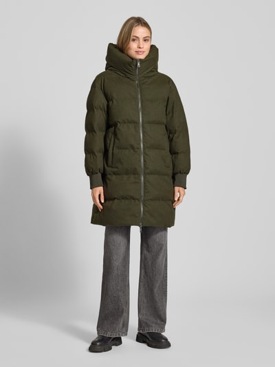 Blonde No. 8 Płaszcz pikowany z kapturem Ciemnozielony 4