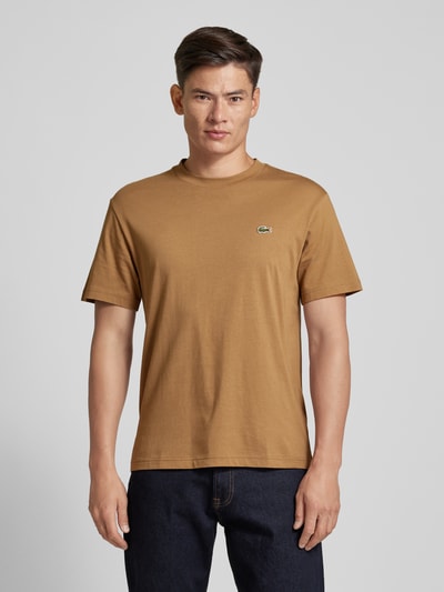 Lacoste T-shirt met labelmotief Beige - 4