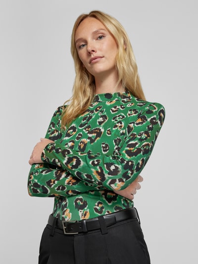 Marc Cain Shirt met lange mouwen en opstaande kraag Groen - 3