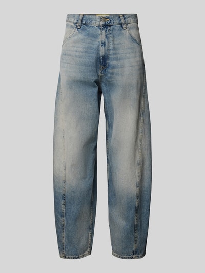 REVIEW Baggy Jeans mit Teilungsnähten Blau 1