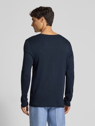 MCNEAL Shirt met lange mouwen en geribde ronde hals Donkerblauw - 5