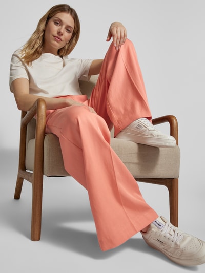 Scotch & Soda Flared stoffen broek met bandplooien Zalm - 3