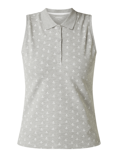 Montego Poloshirt met prints  Zilver gemêleerd - 2