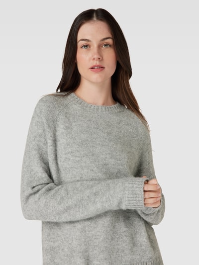 BOSS Black Women Strickpullover mit Alpaka-Anteil Modell 'Febisan' Hellgrau 3