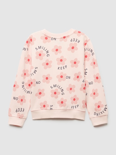 OVS Sweatshirt mit Rundhalsausschnitt und Allover-Print Rosa 3