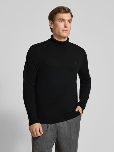 Lerros Rollkragenpullover mit Label-Stitching Black 4