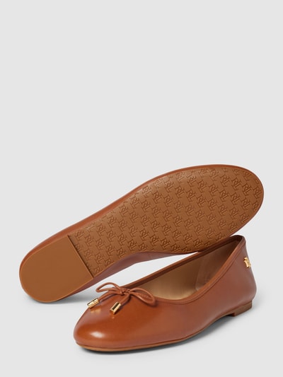 Lauren Ralph Lauren Ballerinas mit Label-Applikation Modell 'JAYNA' Cognac 4