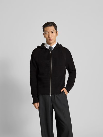WON HUNDRED Slim Fit Jacke in Strick-Optik Black 4
