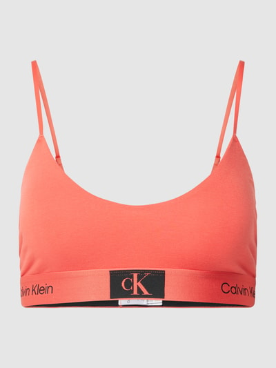 Calvin Klein Underwear Bralette met elastische band met logo, model 'UNLINED' Koraal - 1