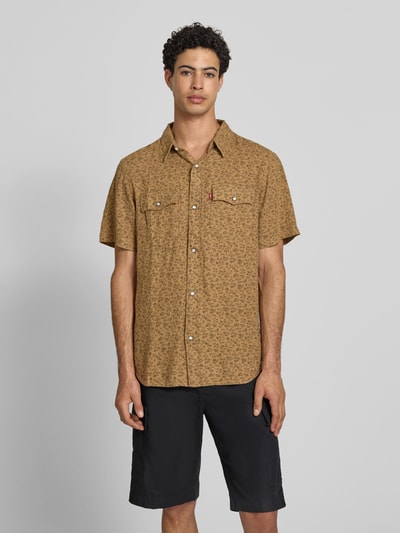 Levi's® koszula casualowa o kroju relaxed fit z mieszanka lnu i wiskozy model 'WESTERN' Beżowy 4