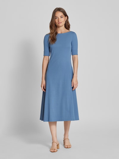 Lauren Ralph Lauren Midikleid in unifarbenem Design Hellblau 4