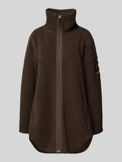 Didriksons Loose fit jack van teddybont, model 'Umi' Donkerbruin - 2