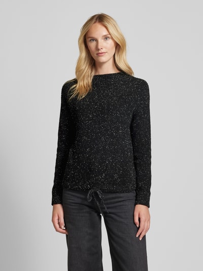 Jake*s Casual Gebreide pullover met ribboorden Zwart - 4