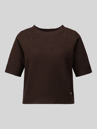 s.Oliver BLACK LABEL sweter o kroju regular fit z dodatkiem wełny Ciemnobrązowy 2
